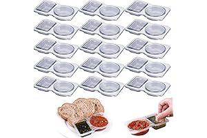 Disposable Two Compartment Salad Dressing Double Compartment Condiment Container