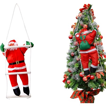 Amazon Cinece クリスマス飾り サンタはしご サンタクロース人形 壁飾り デコレーション 身長 Christmas クリスマス雑貨 おもちゃ