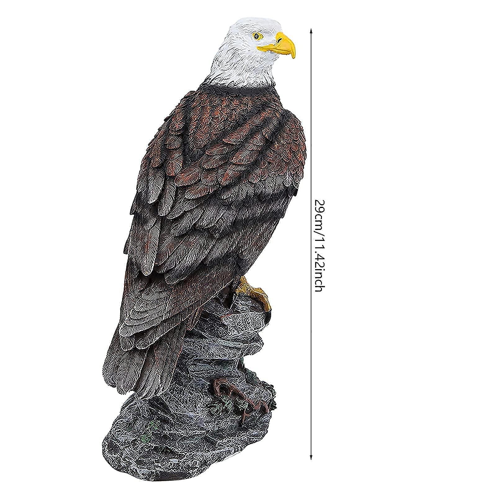 Gartenfigur, Heimtextilien Tier Vogel Statue Harz Gartendekoration Steinadler mit Basis für Garten, Hof, Tür, Zaun