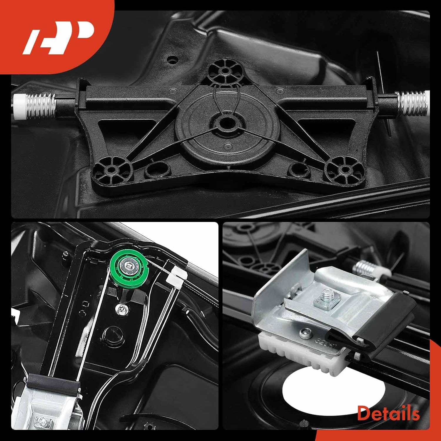 A-Premium Power Window Regulator Front Passenger Side Compatible with Mercedes-Benz GL350 2013-2016, GL450 2013-2016, GL550 2013-2016, GLS450 2017-2019, GLS550 2017-2019, Without Motor