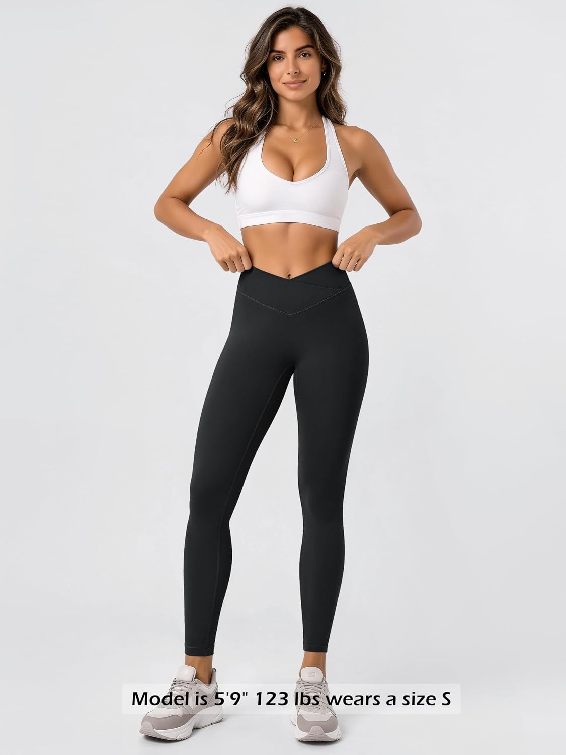 ODODOS Hidden Scrunch Butt Lifting Crossover Leggings for Women - 25" / 27" / 29" No Front Seam High Waist Yoga Pants image 5