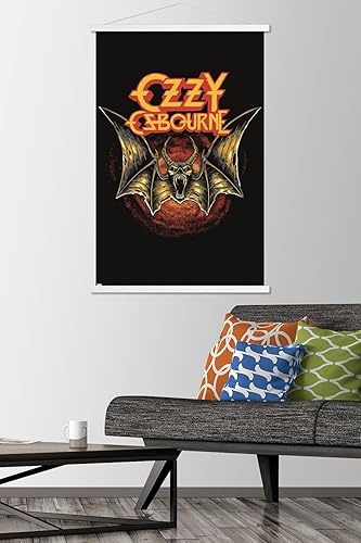 Miniatura 2 de Trends International Ozzy Osbourne - Póster de pared con logotipo de murciélago con marco magnético