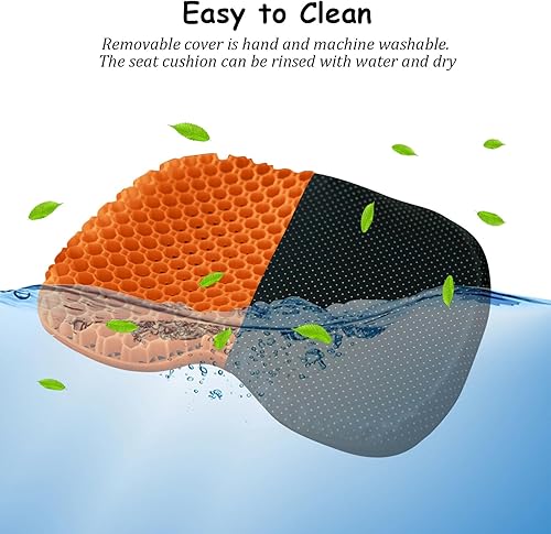 Miniatura 5 de Cojín de asiento de kayak antideslizante, impermeable de gel con funda antideslizante, almohadilla para asiento de kayak, remo, estadio, canoa,