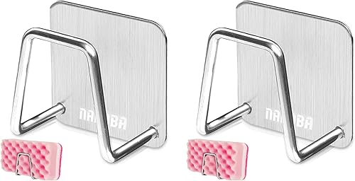 Soporte de esponja para fregadero de cocina, soporte de esponja de acero inoxidable para fregadero, soporte de esponja de cocina para fregadero,