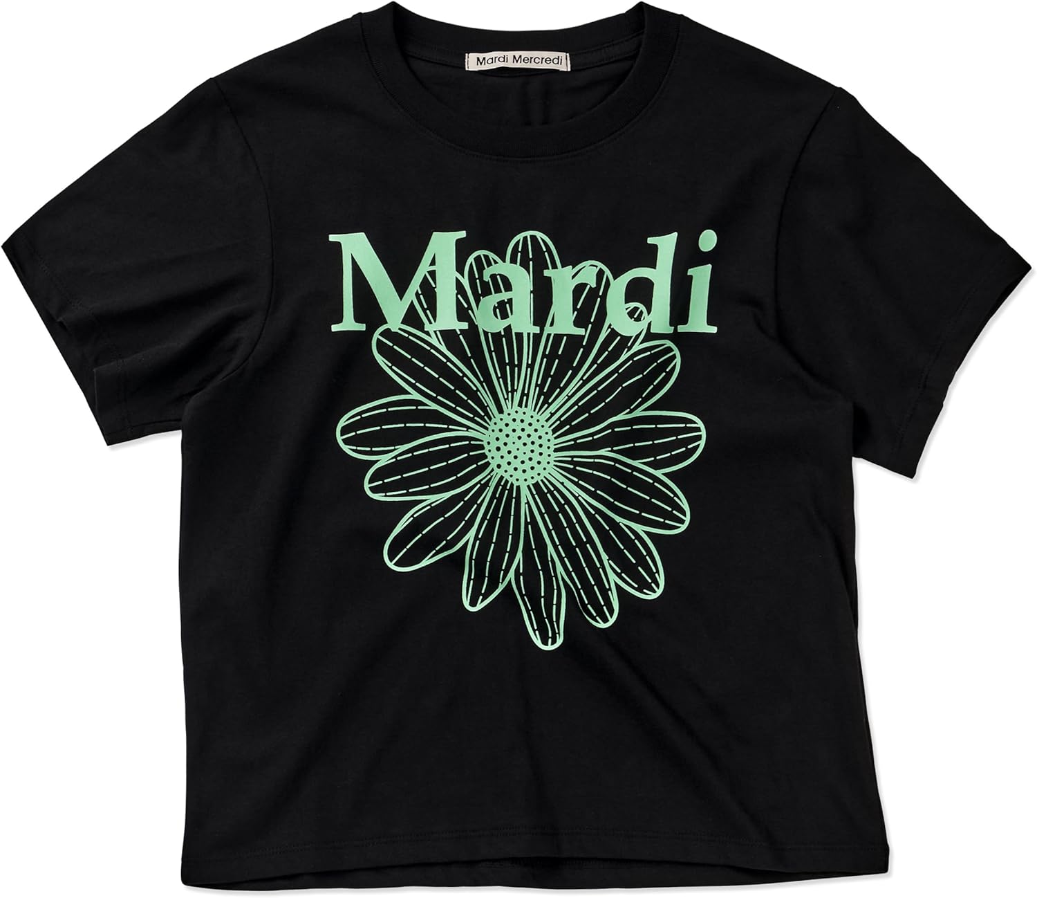 Women's FLOWERMARDI Slim Fit Graphic T-Shirt, 100% Cotton, Iconic Logo Print - Image 2