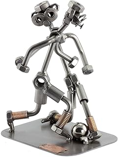 Steelman24 I Omini di Viti Calcio I Idee Regalo Originale I Soprammobili in Metallo I Modellino
