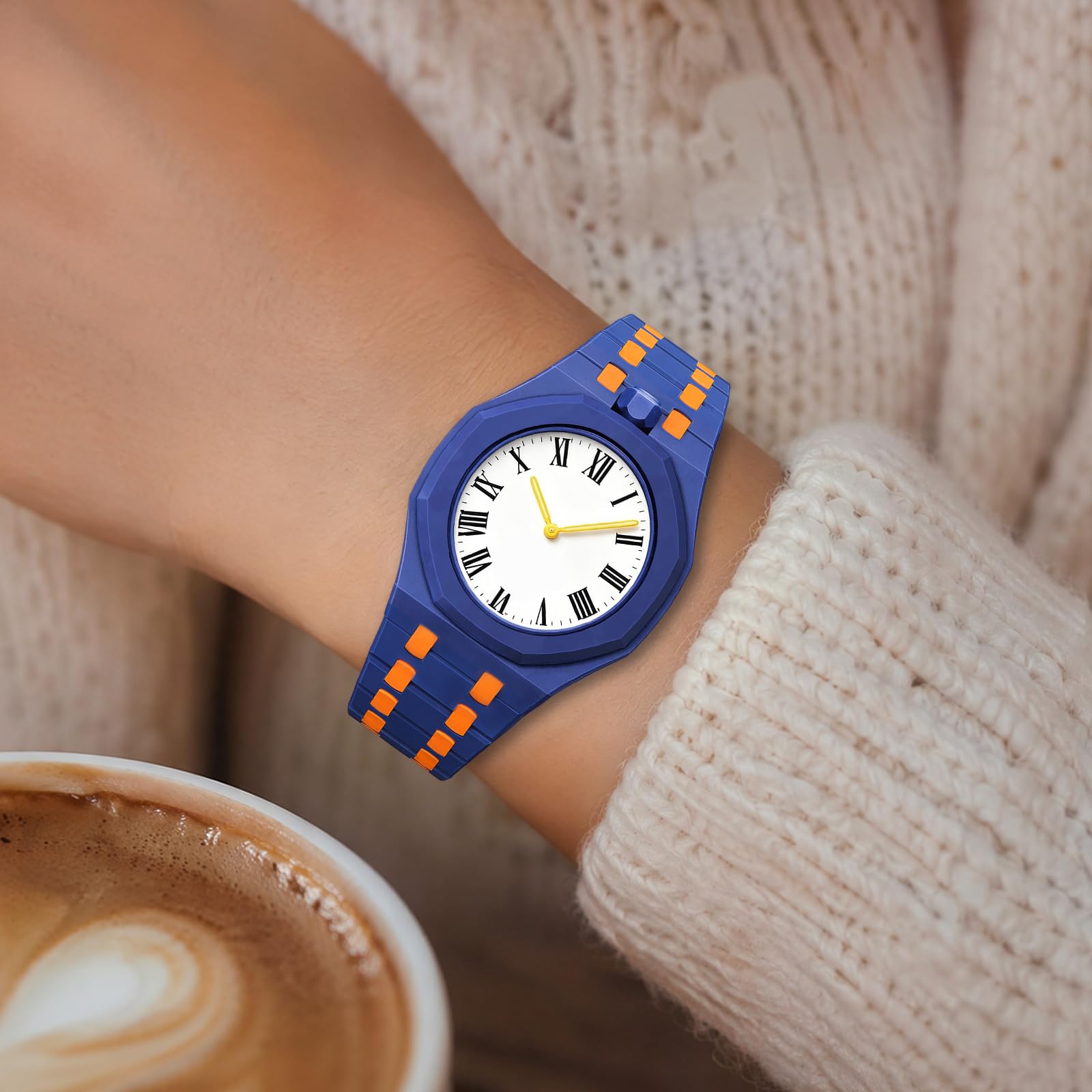 Zintegrowany pasek do zegarka wszystko w jednym, lekki pasek zastępczy z bio-ceramiki, pełne akcesorium ochronne zaprojektowane do zegarka Swatch X Royal Pop