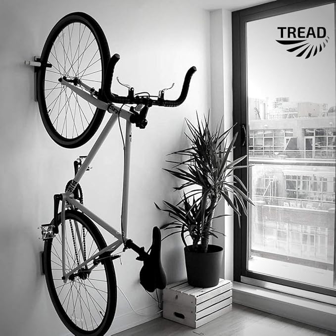 Amazon.co.jp: TREAD CO. 自転車壁マウント 多機能垂直バイクハンガー