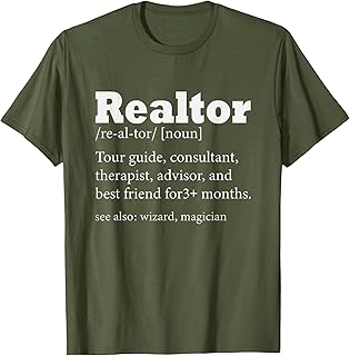 Funny Realtor Definition Realtor Life Real Estate Agent T-Shirt