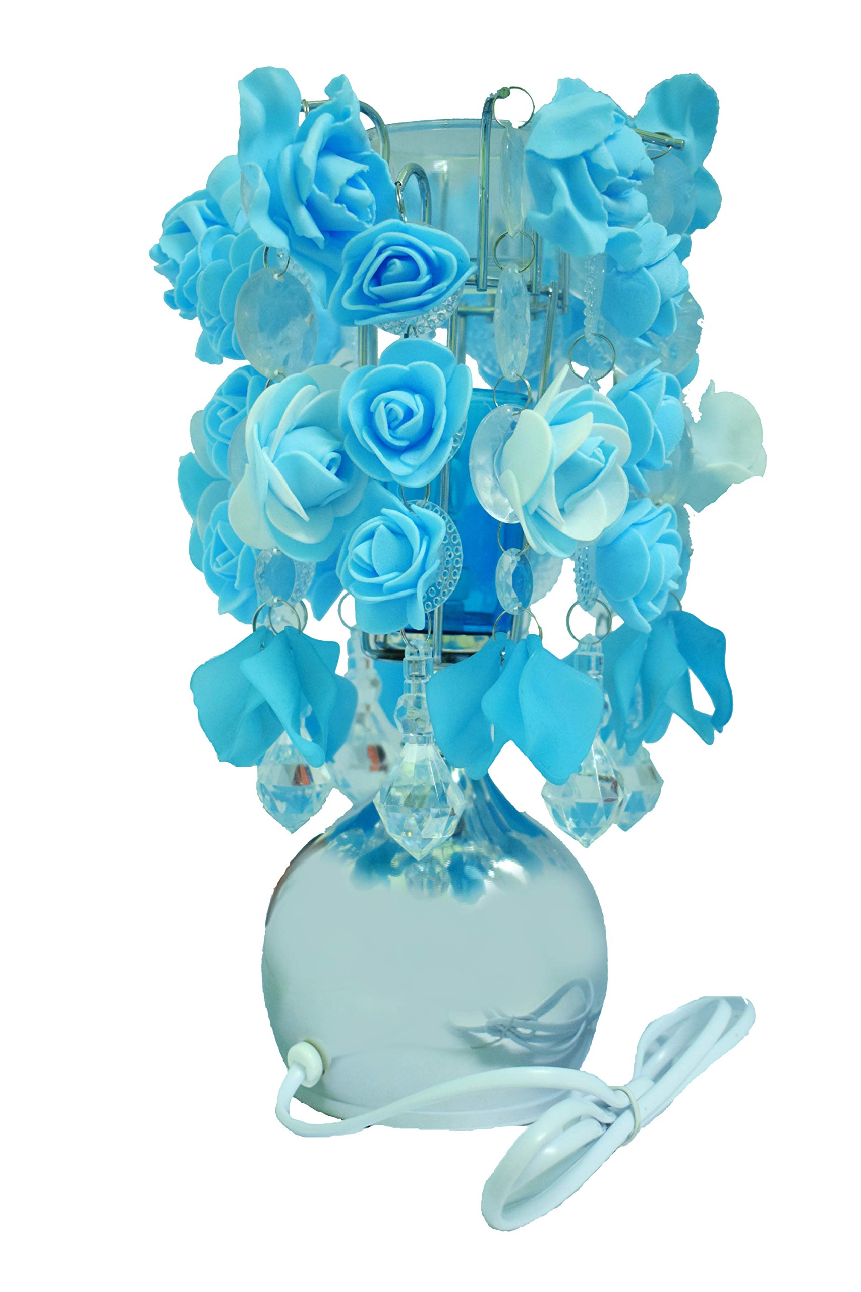 wedecor Unique Beautiful Flower Sky Blue lamp (Increase and Decrease Light While Touching)