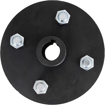 AlveyTech Heavy-Duty Rear Wheel Hub with 1" Bore and 1/4" Keyway for Go-Kart - GoKart Steel Hubs for Wheels, fit Axle with 1 Inch OD Keyed Shaft, Lug Hardware Included,#39;Cart Replacement Parts