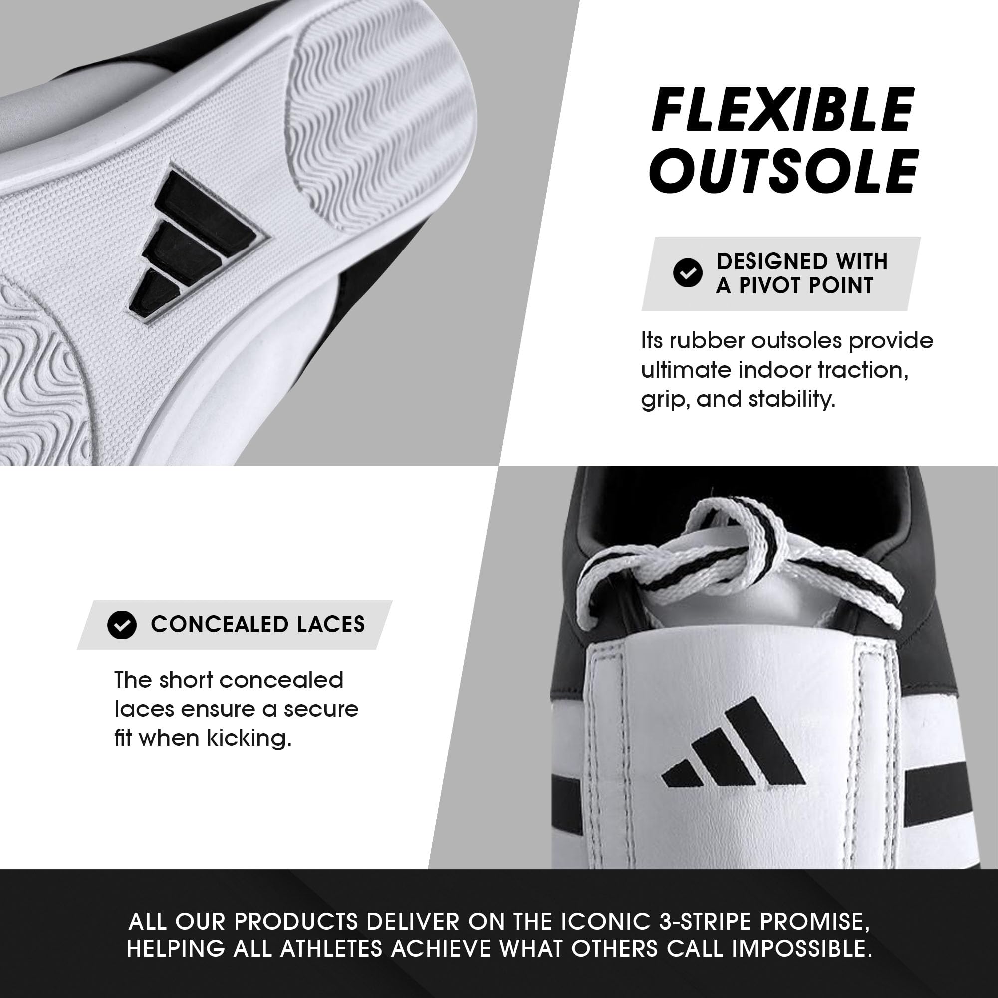 adidas Adi-Kick I Martial Arts Taekwondo Chaussures d'entraînement de karaté, Mixte, Blanc, 8 UK