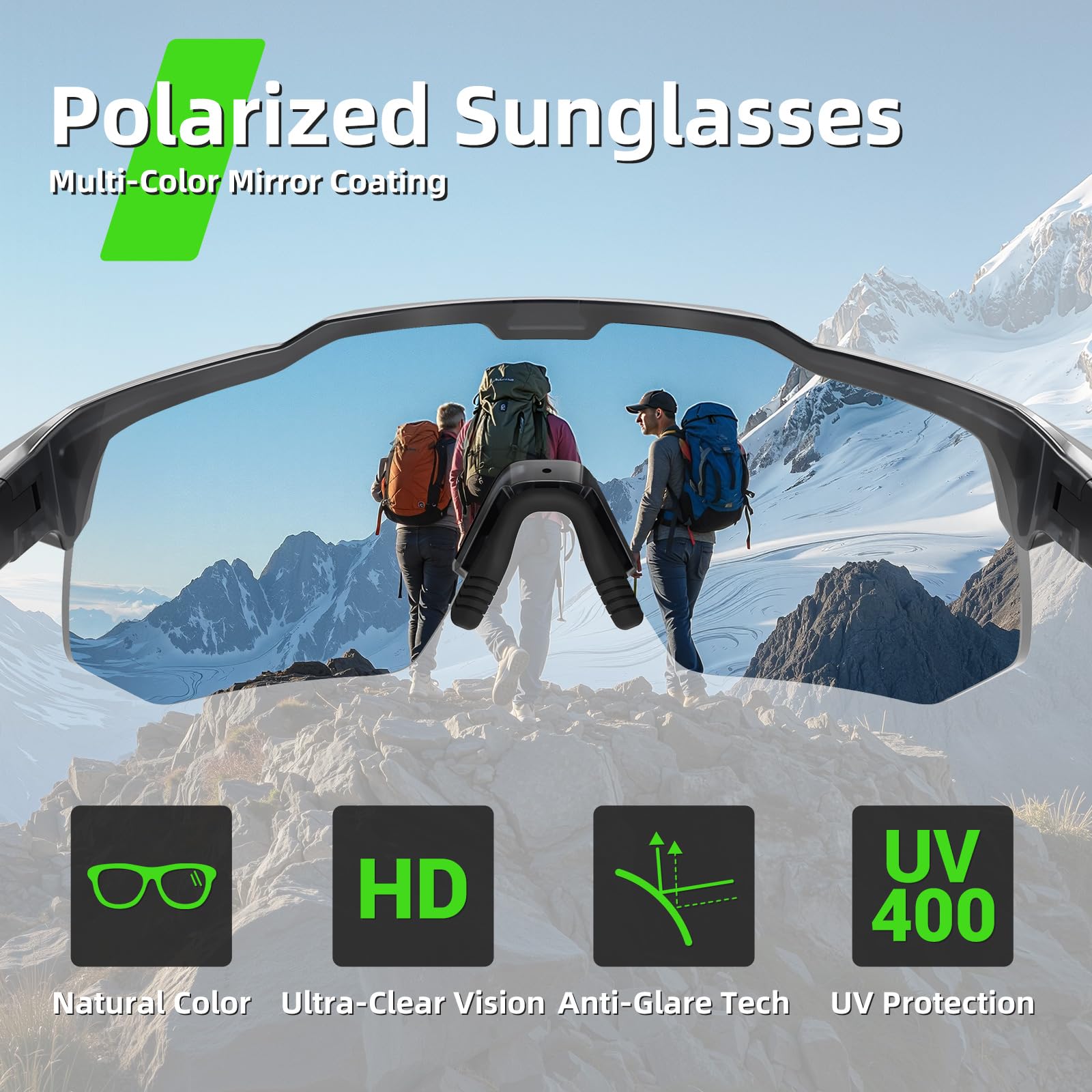 HAAYOT Gafas de sol deportivas polarizadas para hombres y mujeres, protección UV, béisbol, ciclismo, correr, conducir, pescar