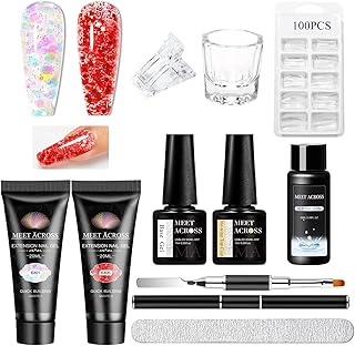 MEET ACROSS Juego de 10 piezas de gel de exte...