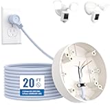 Plug-in Mount for Floodlight Cams Compatible with Floodlight Cam Wired Plus/Pro,WYZE Floodlight Camera v2/Pro,Blink Wired Floodlight Camera,Electrical Box with 20ft/6m Weatherproof Power Cable