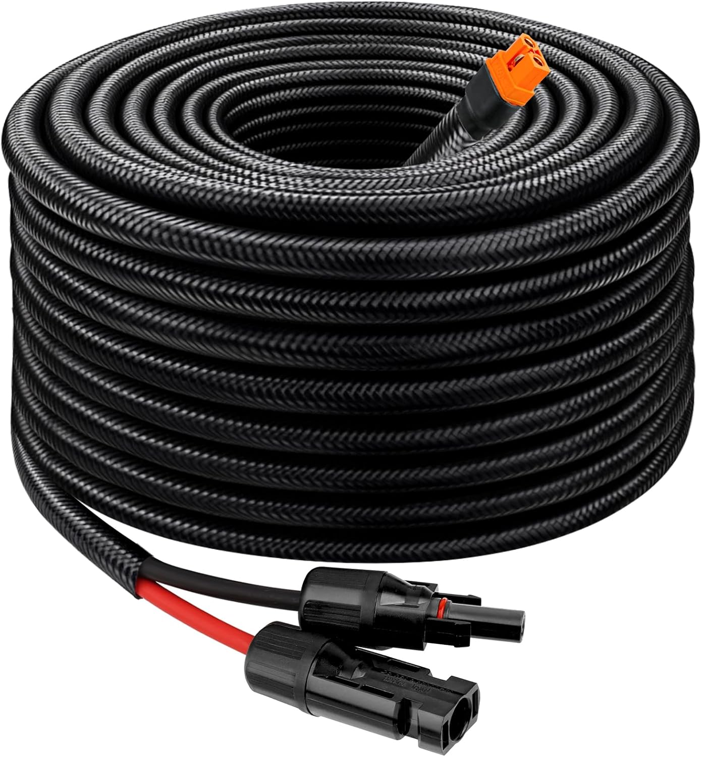 Solar to XT60i Cable – 10AWG 30FT Solar Panel to XT60i Adapter Connector with Flame Retardant Protective Sleeving XT60i-F Extension Cable for Portable Power Station Solar Generator