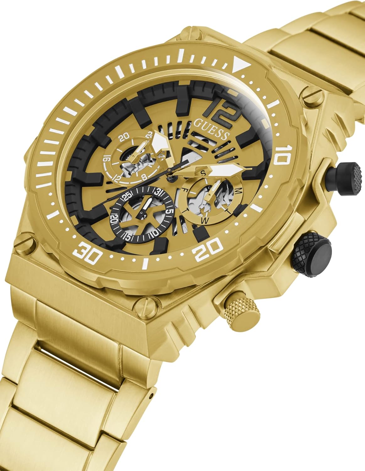 Vista 5 de GUESS 48mm Multifunction Skeletonized Watch