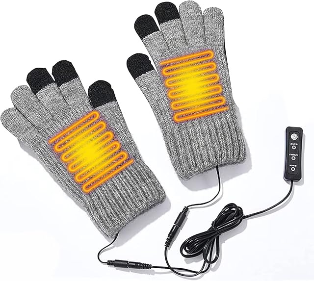 Usb Heated Gloves,Winter Touch Screen Warm Women's Gloves,3 grade adjustable temperature&Double Sides Heated ,Winter Warm Gloves,Outdoor Cycling Camping Hiking Skiing,Winter Gift