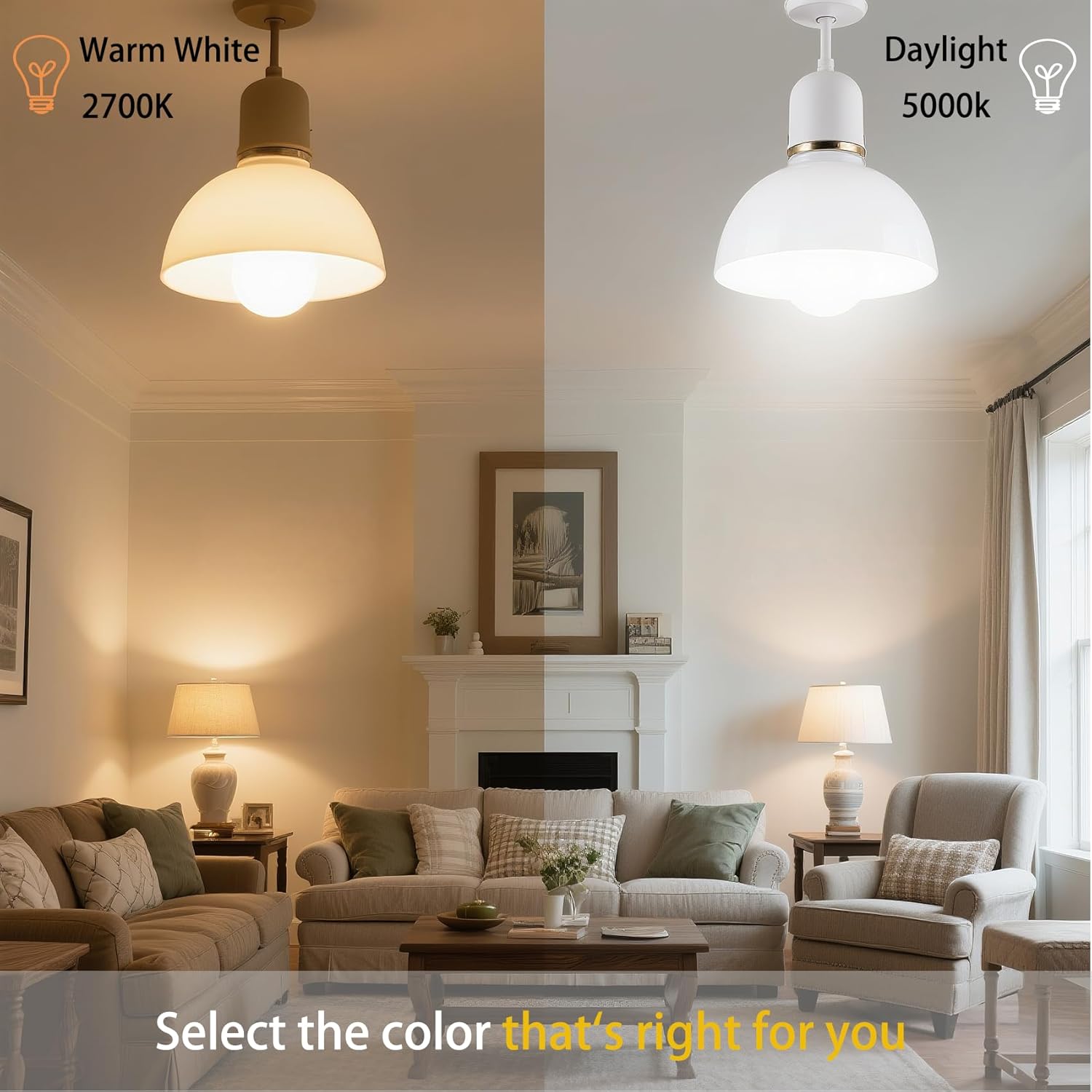 G25 LED Globe Light Bulbs Dimmable, 2700K Warm White Vanity Globe Light Bulbs for Bathroom, G80 Round Bulb E26 Base 60W Equivalent, 4 Pack(2700K)