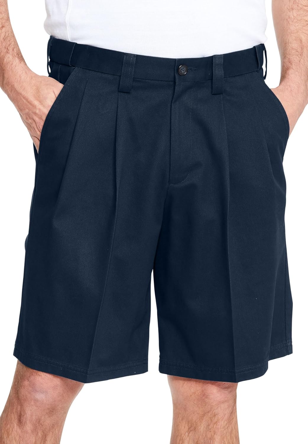 KingSize Men's Big & Tall Tall Wrinkle-Free Expandable Waist Pleat Front Shorts