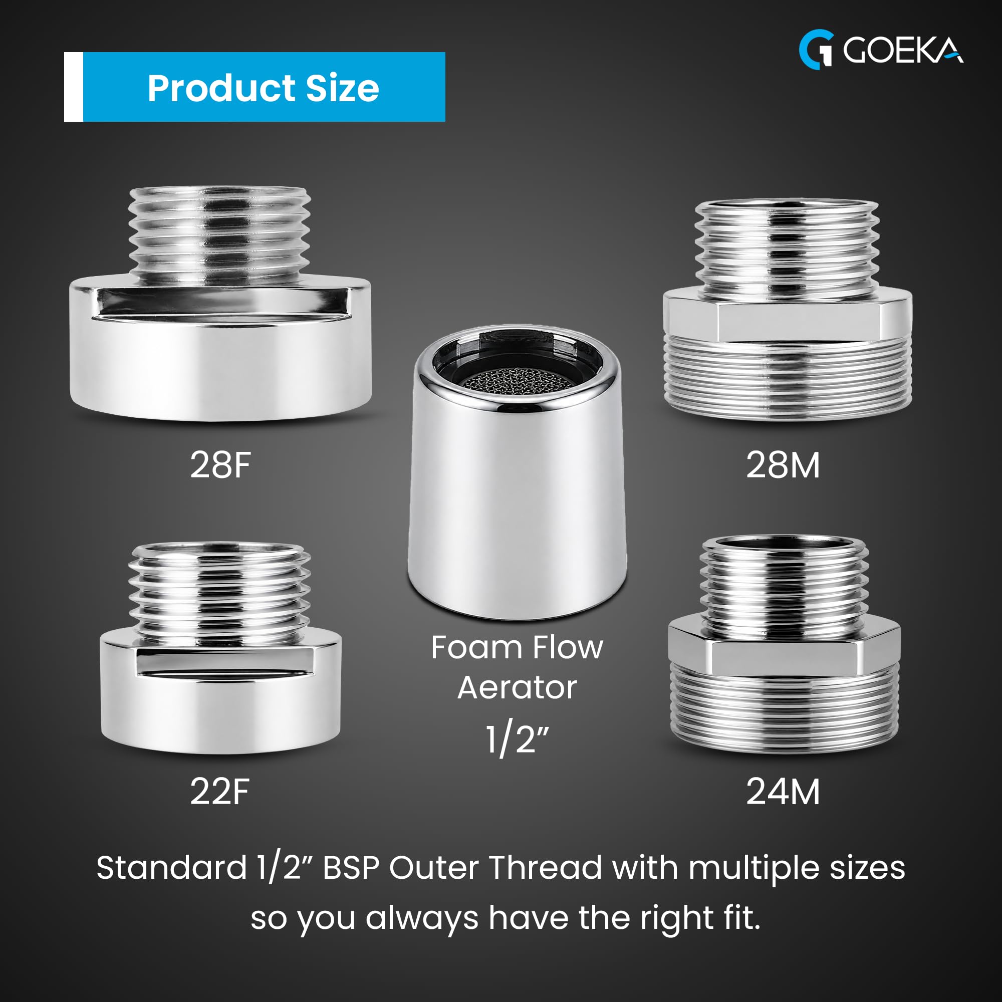 SEABIRD Shower Filter Adapters - Chrome Finish -2 SEABIRD Shower Filter Adapters - Chrome Finish -2