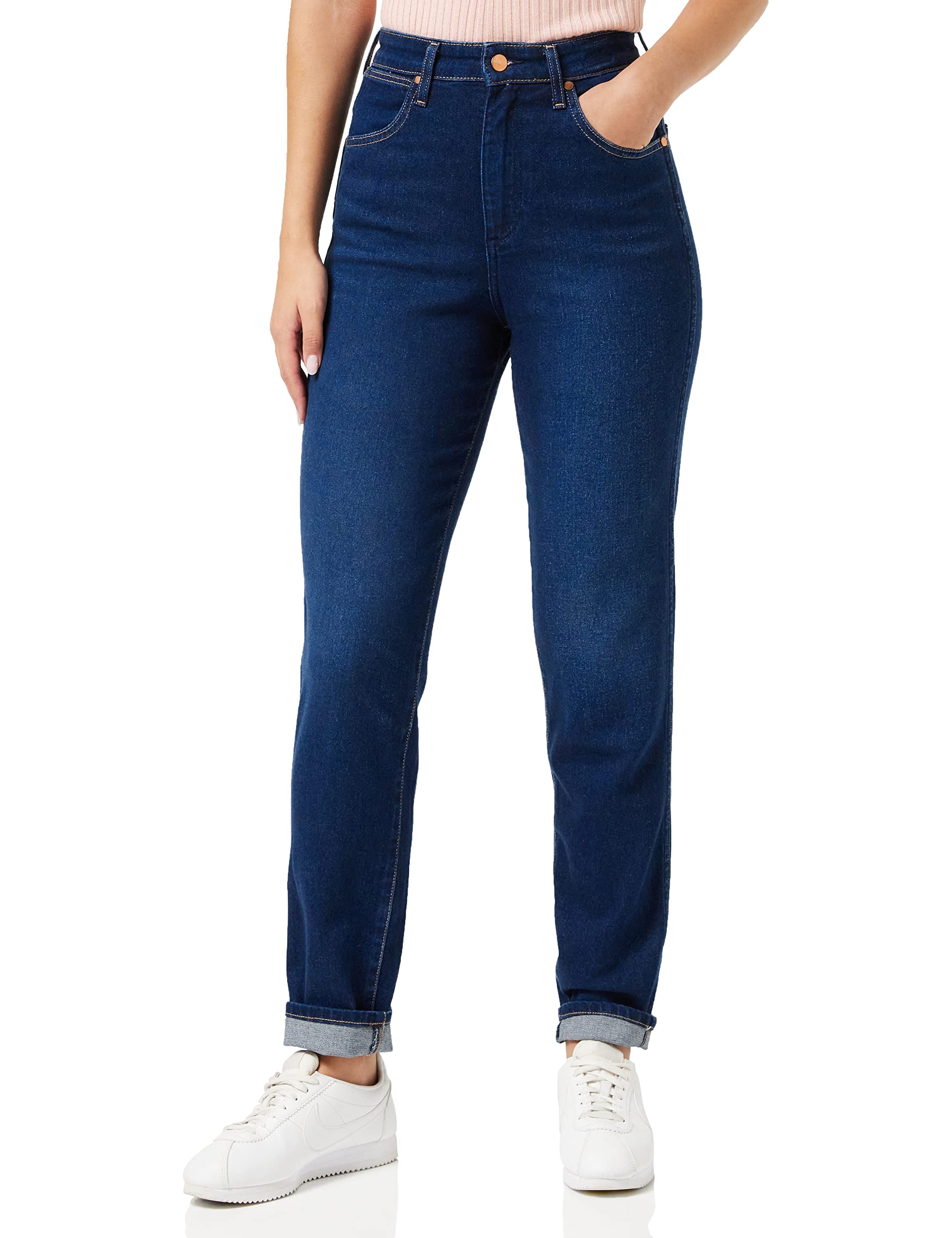 Wrangler Damen Mom Jeans, MEDUSSA, 24W / 32L