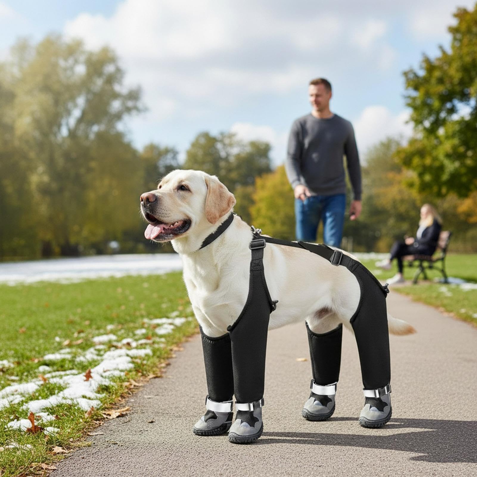 Buty Na Śnieg Dla Psów Z Systemem Szelek Wodoodporne I Regulowalne