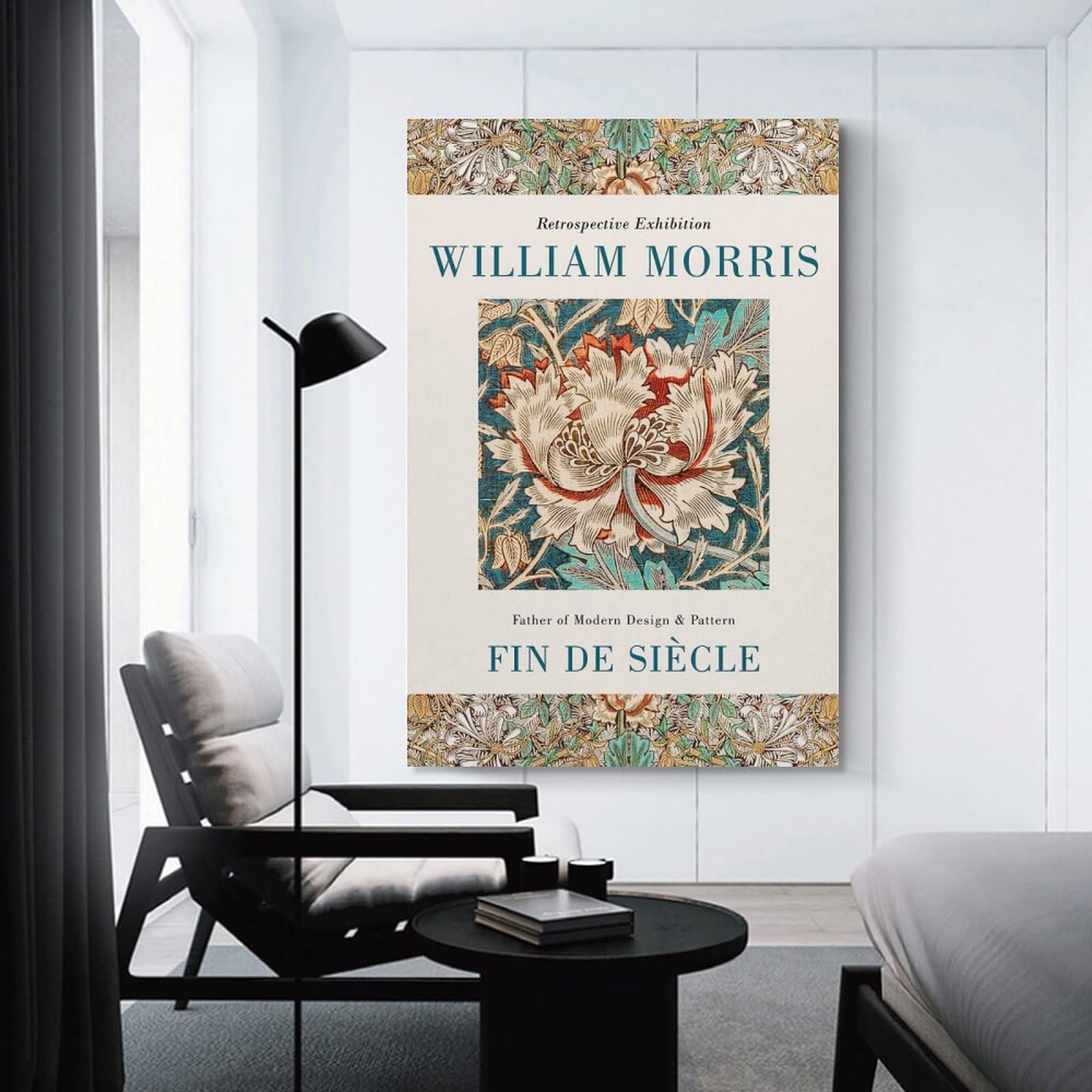 Junmoney William Morris Exhibition Decorative Canvas Print, 08x12inch(20x30cm), for Hallway, Entryway Or Landing, Home Artwork for First Impressions