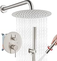 Vista 1 de Airuida Accesorios de ducha de 2 funciones, juego de grifo de ducha montado en la pared para baño, ducha de mano de latón de alta presión