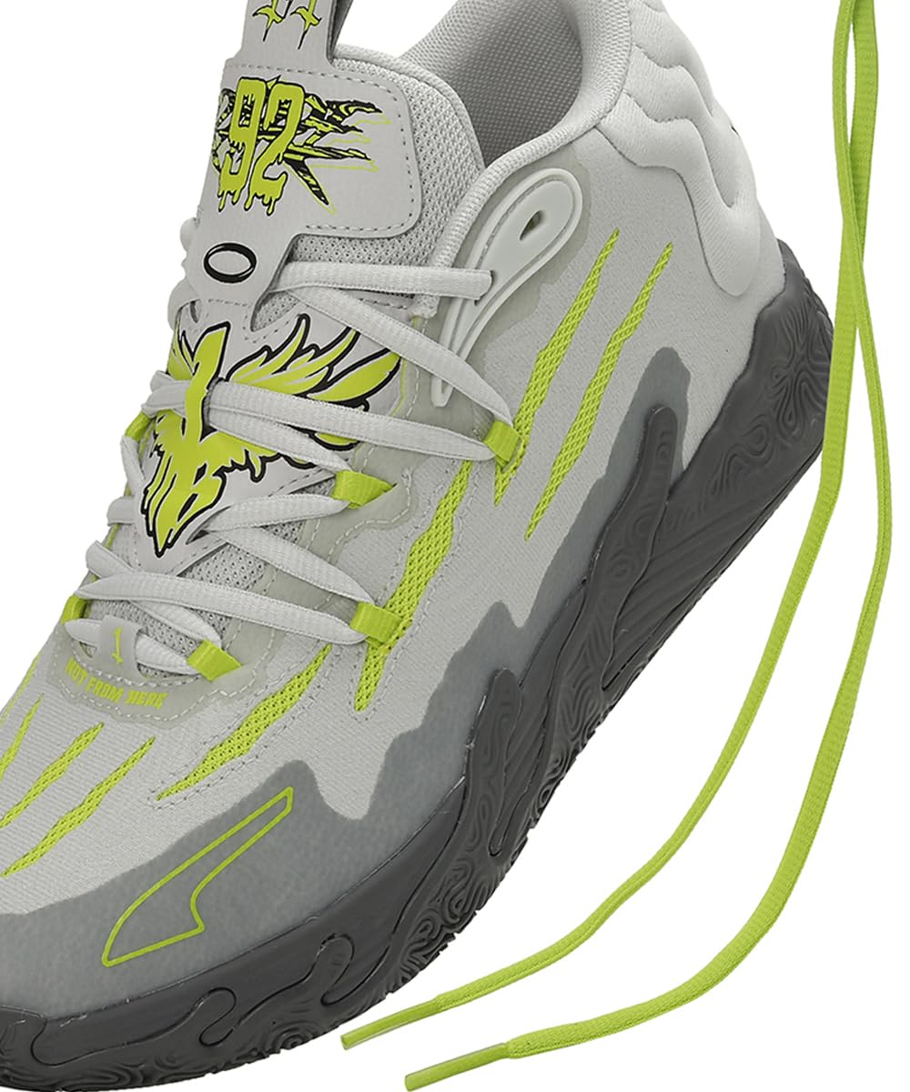 PUMA - Zapatillas de baloncesto para hombre, color blanco y gris