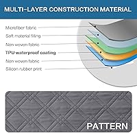 Vista 7 de H.VERSAILTEX - Funda protectora para sillón reclinable 100% impermeable, acolchada, con correa elástica y parte posterior con huellitas de silicón