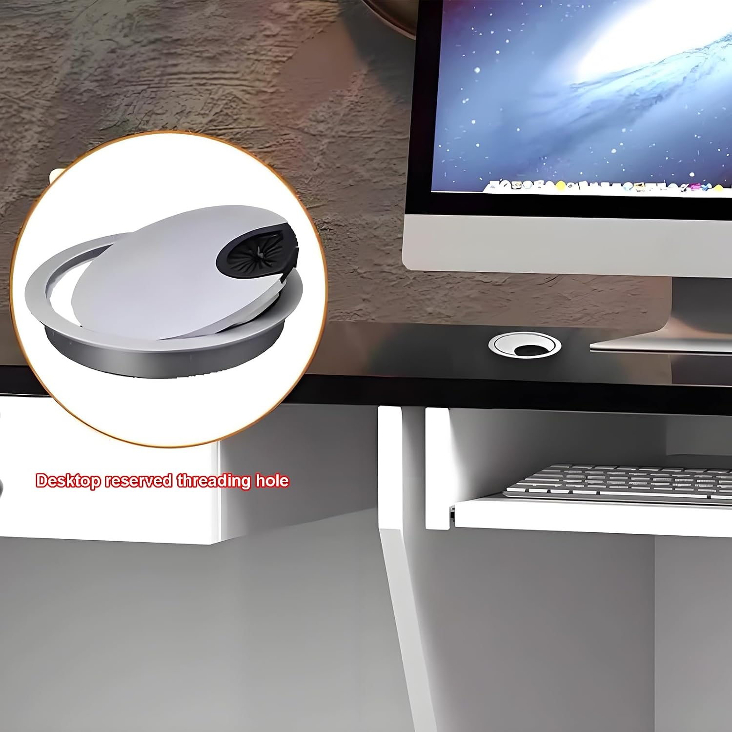 Reception Desk with Counter for Salon Front Desk, Great Space Saver, Front Counter Desk with Lockable Drawer for Home, Lobbies, Salons, Retail, Reception Room(Wood+Cream White,100cm/39.3in)