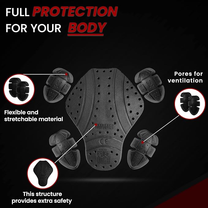 5 piezas de protectores CE Nivel 1 para moto miniatura 3
