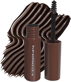 Dark Brown Tinted Eyebrow Gel with Castor Oil - Waterproof & Smudgeproof, Lifts, Shapes and Thickens Scanty Brows, Promotes Hair Growth, Natural & Non-Toxic Face Makeup for Women - 6ml