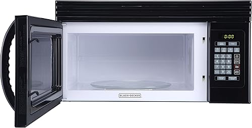 Vista 7 de Black+Decker Horno microondas de 1.9 pies cúbicos de 1000 vatios sobre el rango con pantalla LED, bloqueo para niños, acero inoxidable