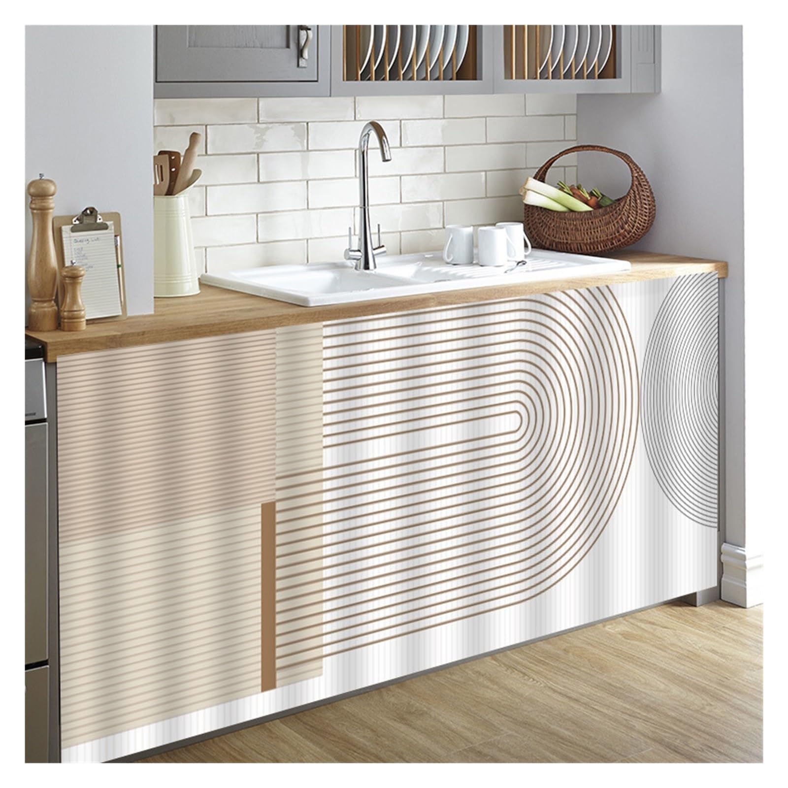 BDFJEDS Cabinet Curtain Dustproof Cabinet Curtains Wardrobe Doors Storage Racks Blocking Self adhesive Washable(Color4,W80xH140cm)