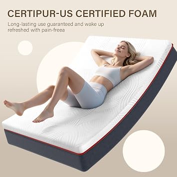 12 Queen Size Mattress in a Box with Memory Foam & Zoned Pocket Coils