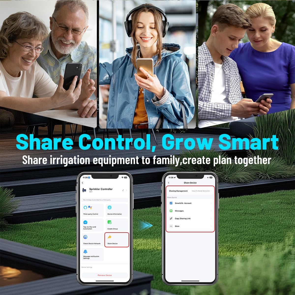Water Timer for Garden Hose, 2.4GHz WiFi Smart Hose Sprinkler Timer with Tuya/Smart Life App, GreenVation Measure Gallon/Liter Consumption and Flow Rate, Water Flow Meter