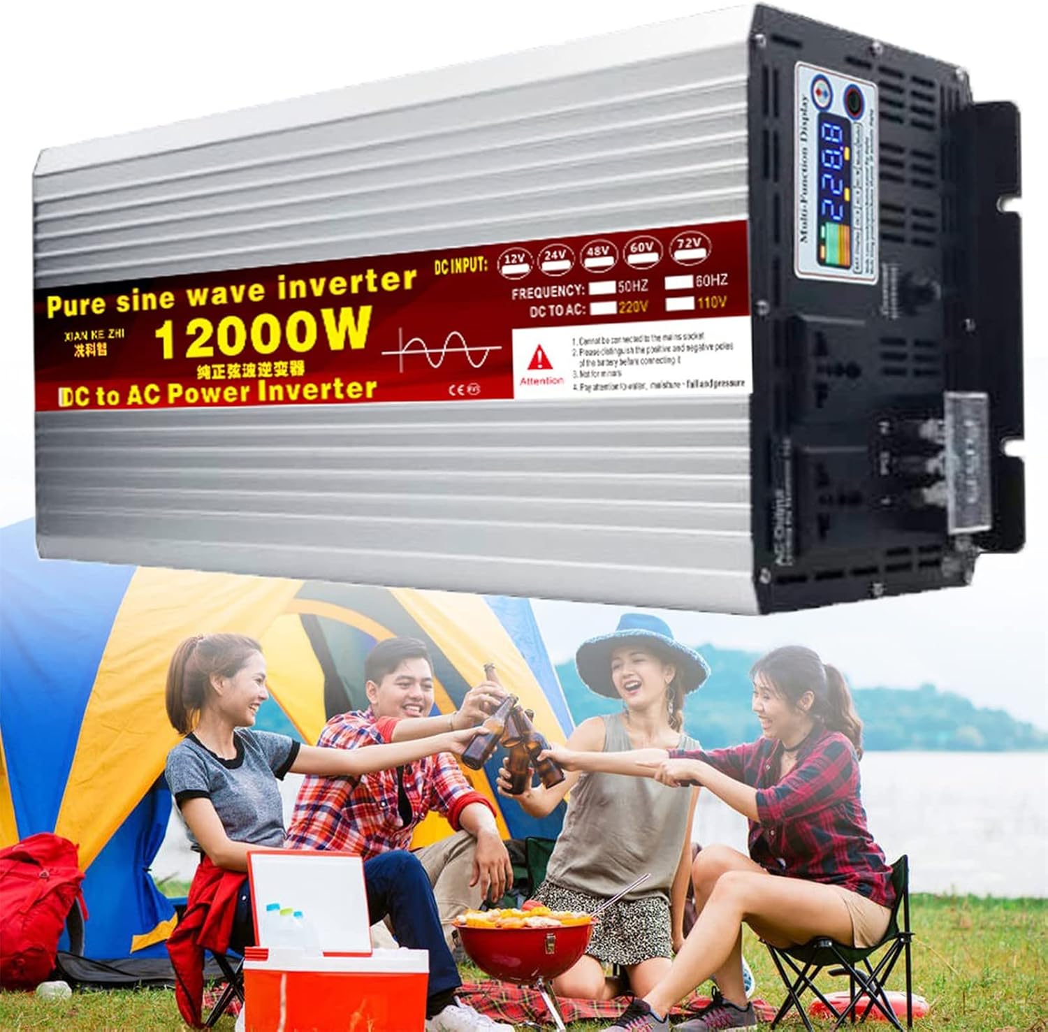 Amazon.com: 6000 Watt/ 12000 Watt Pure Sine Wave Power Inverter 24V 48V ...