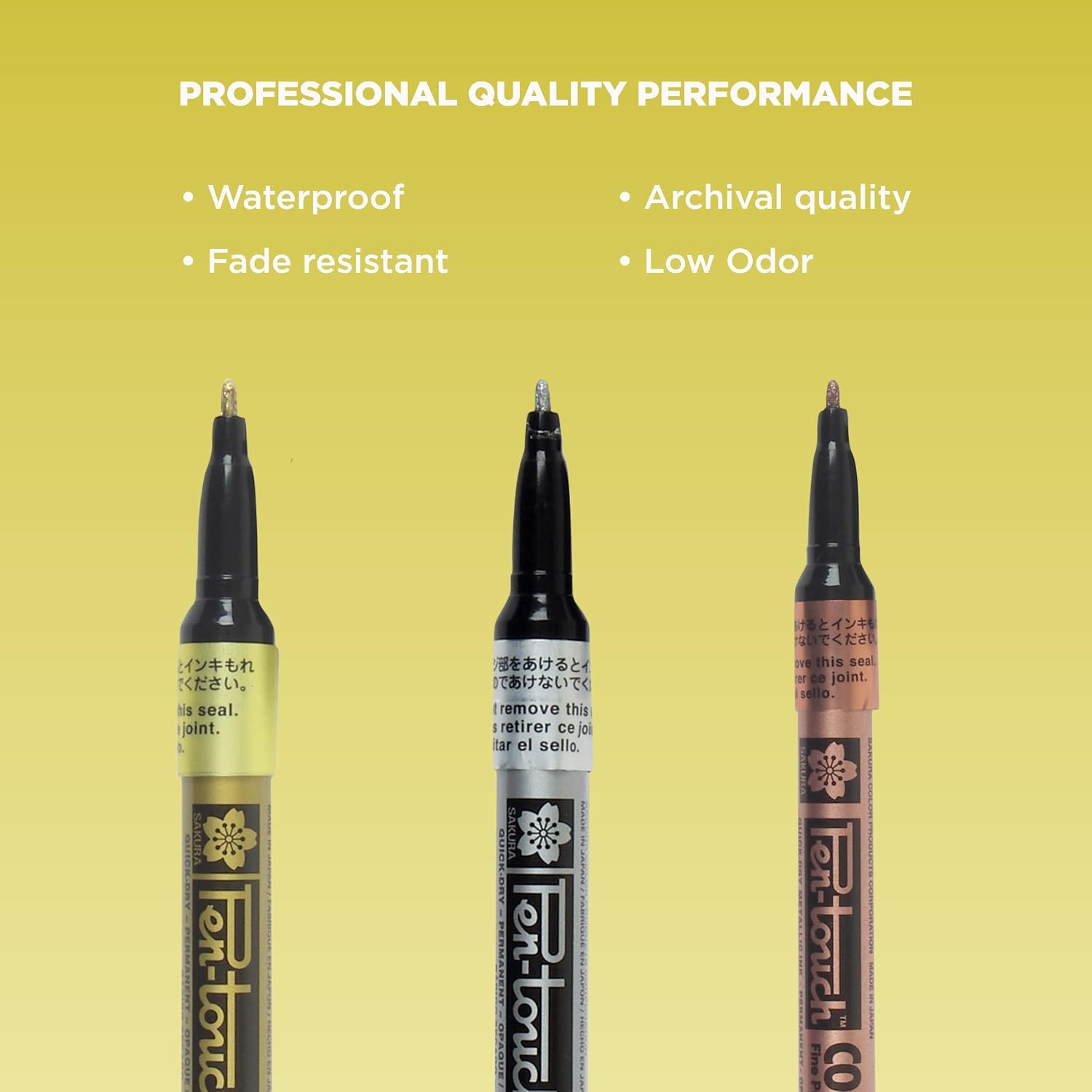 SAKURA Pen-Touch Paint Markers - Permanent Marker Pen - Assorted Metallic Colors - Fine Tip Size - 3 Pack & Pen-Touch Paint Markers Fine Tip Size - 7 Pack