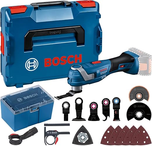 🚫 [CADUCADO] 🔥 Bosch Professional 18V System multiherramienta a batería GOP 18V-34 (motor Brushless sin escobillas, Vibration Control, con varias cuchillas, 1 plato de lija, 5 hojas de lija, 5 accesorios en L-BOXX)