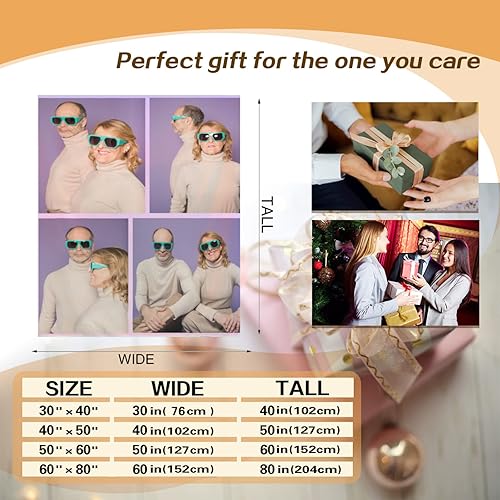 Vista 164 de Manta personalizada con texto fotográfico, manta de imagen personalizada para bebé, madre, padre, adultos, amigos, amantes, regalo personalizado