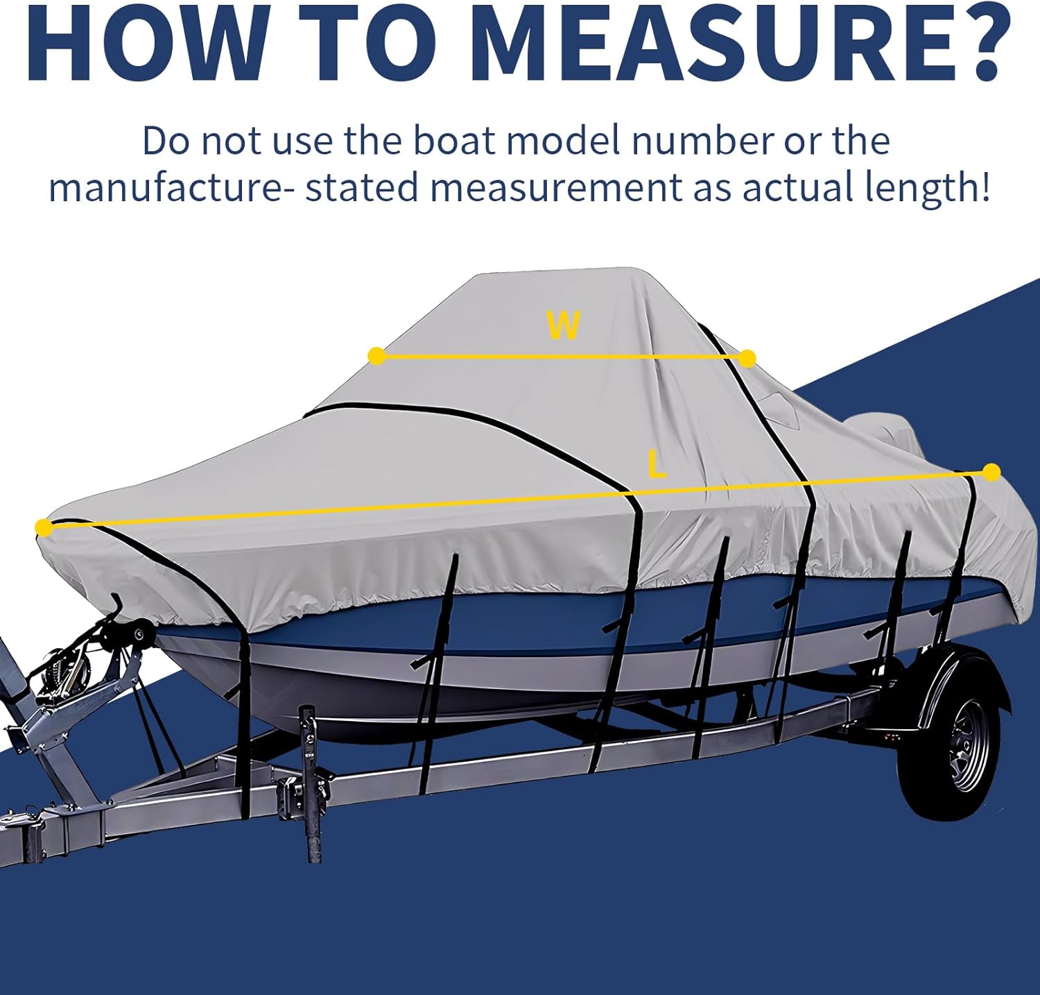Tuszom 1200D 100% Waterproof Center Console Boat Cover with Motor Cover, Tear-Proof Trailerable Boat Cover for Center Console Boat with 13-19 Windproof Straps (Gray, 22' - 24' L, UP to 108" W)