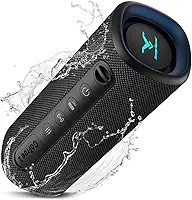 Caixa de Som Bluetooth Portátil GoFree2, Caixinha de Som Potente de 40W Máx com Graves Profundos, IP67 à Prova D'Água, 12H Bateria, Conexão USB e Bluetooth 6.0, Luzes LED para Praia, Piscina e Outdoor