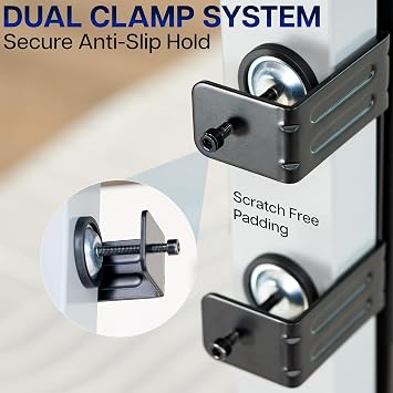 VIVO Adjustable Clamp-on Desk Leg PC Mount, Under Desk PC Mount, Computer Case CPU Holder with Tool-Free Installation, Black, MOUNT-PC01C