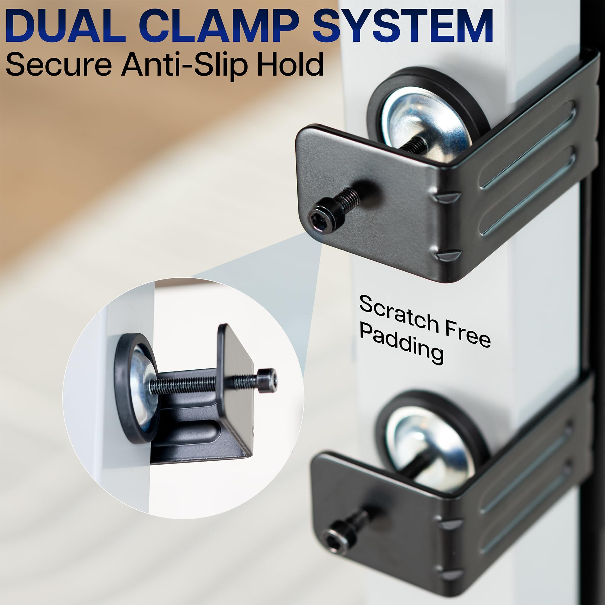 VIVO MOUNT-PC01C Support de PC réglable à clipser sous le bureau, support pour unité centrale avec installation sans outil, noir