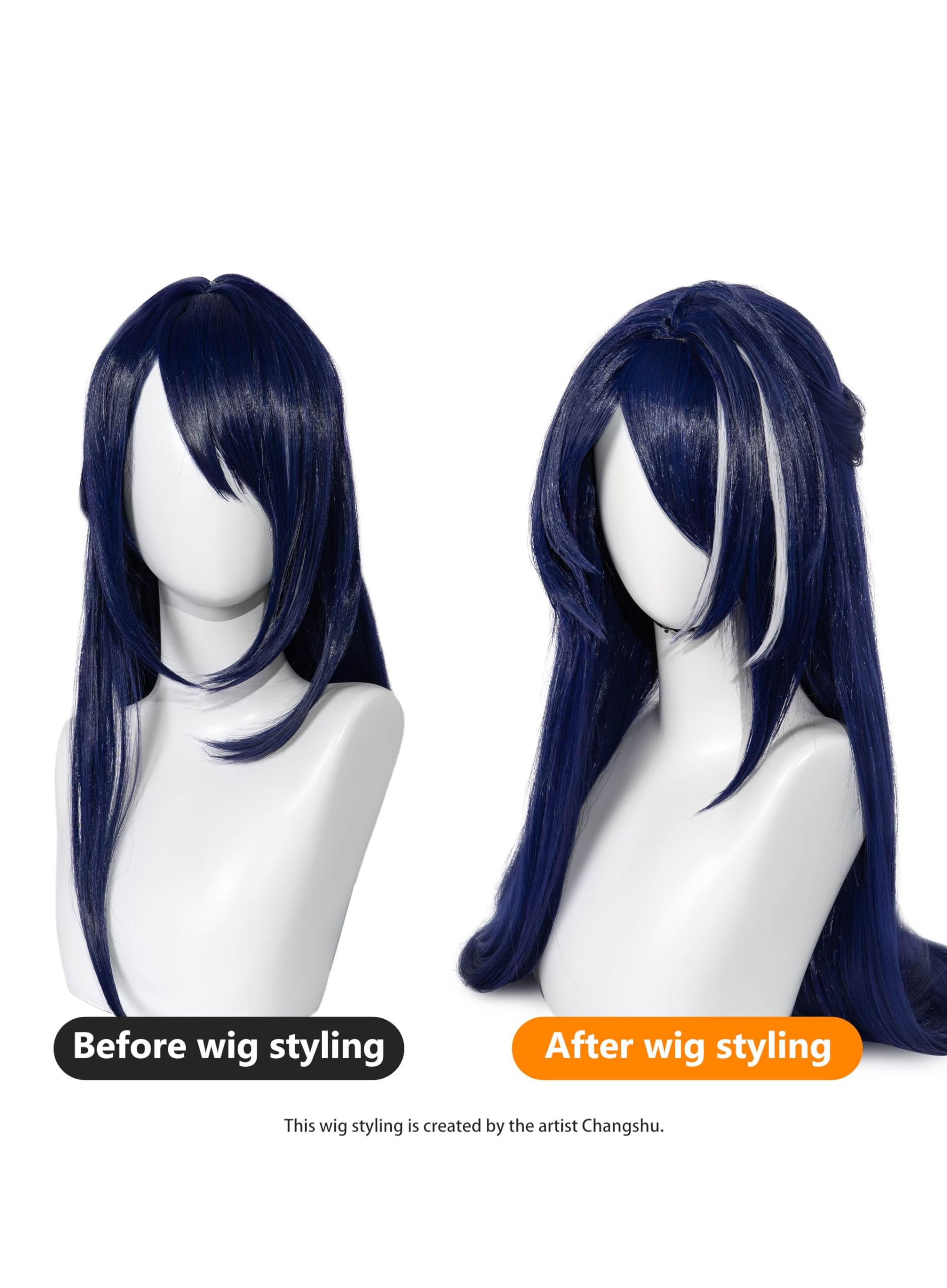 OSIAS Acheron Wig Purple Long Synthetic Heat Resistant Hair - Image 4