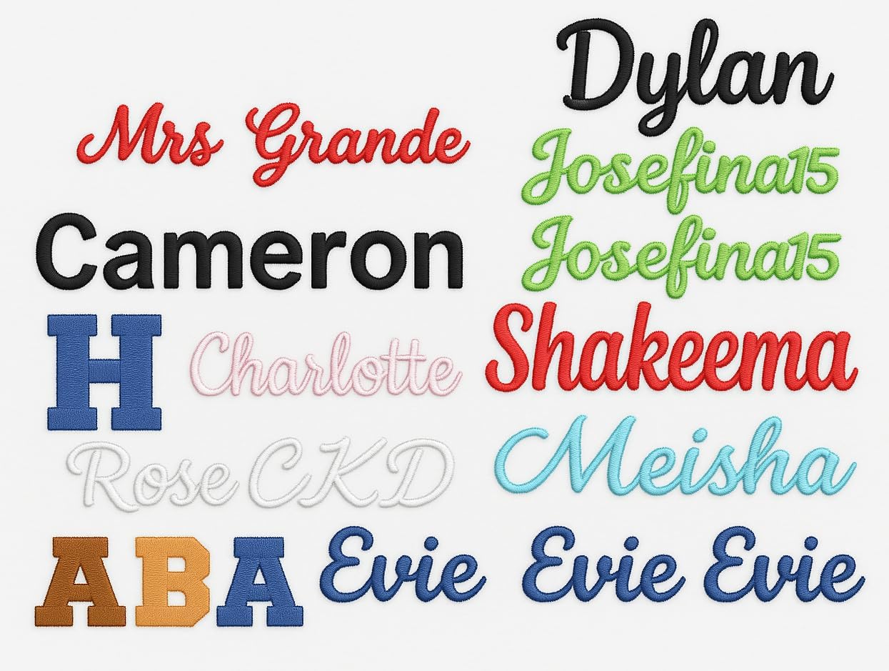 Amazon.com: Cilora Iron on Name Patch with Beautiful Shape to Shape ...