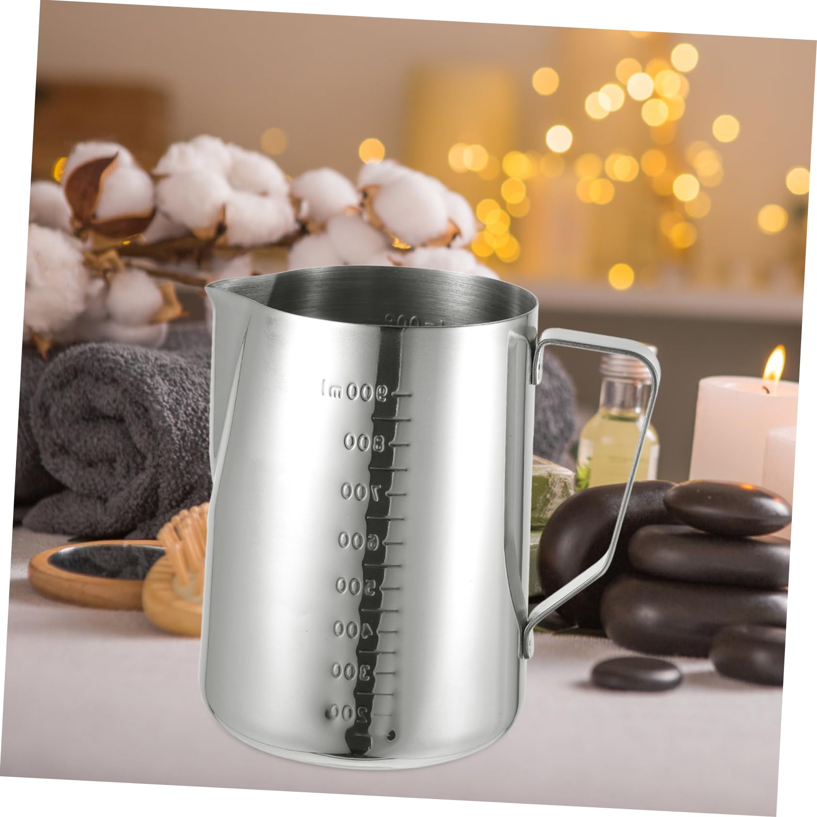 Mipcase Pentola Sciogli Candele in Acciaio Inox, 1 Pezzo, 900ml