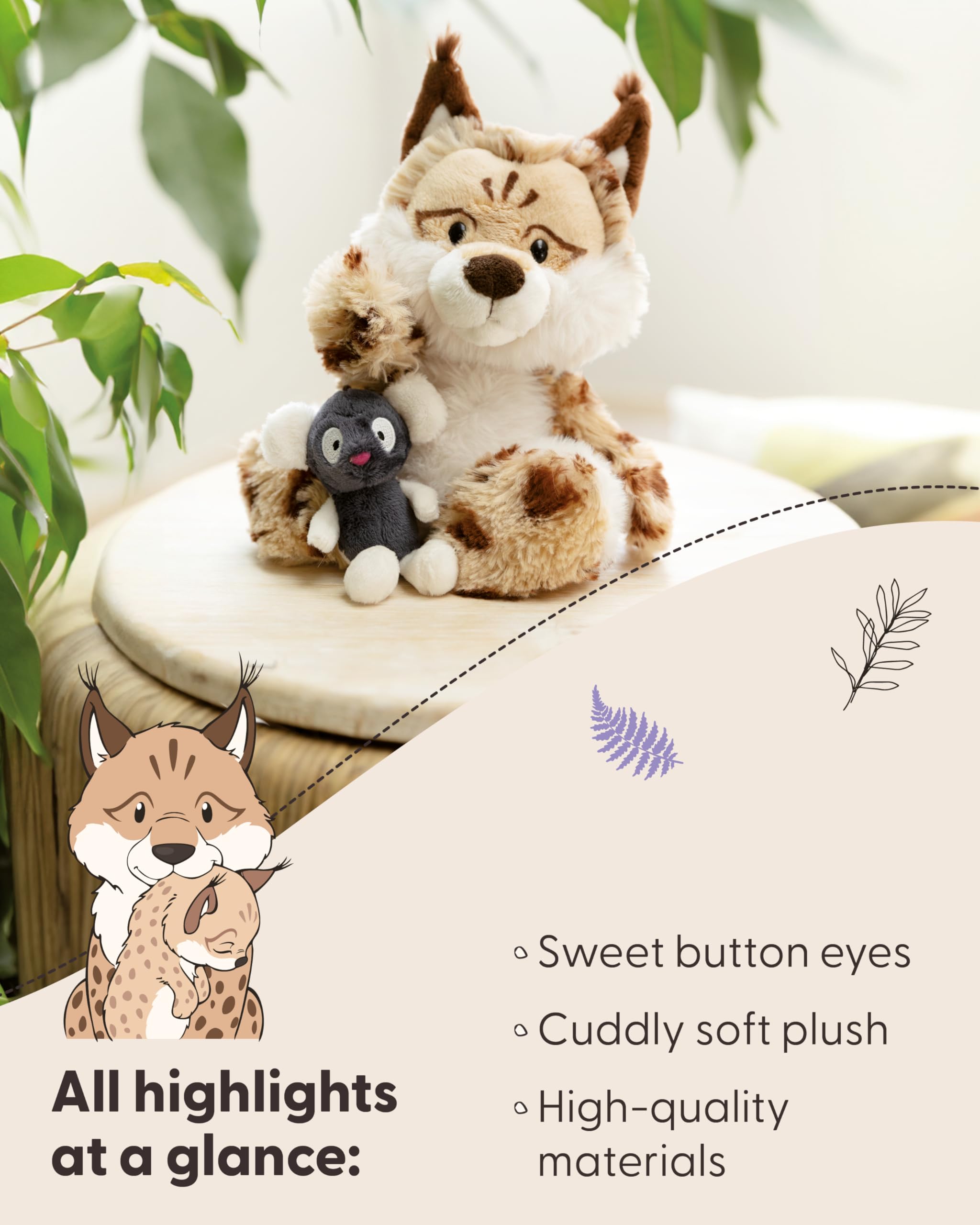 Cadeau Voor Kinderen Volwassenen NICI Knuffel Ree René Rehbock 50 Cm – Bruin Zacht Pluchen Dier – Schattig Cadeau Voor Kinderen & Volwassenen NICI